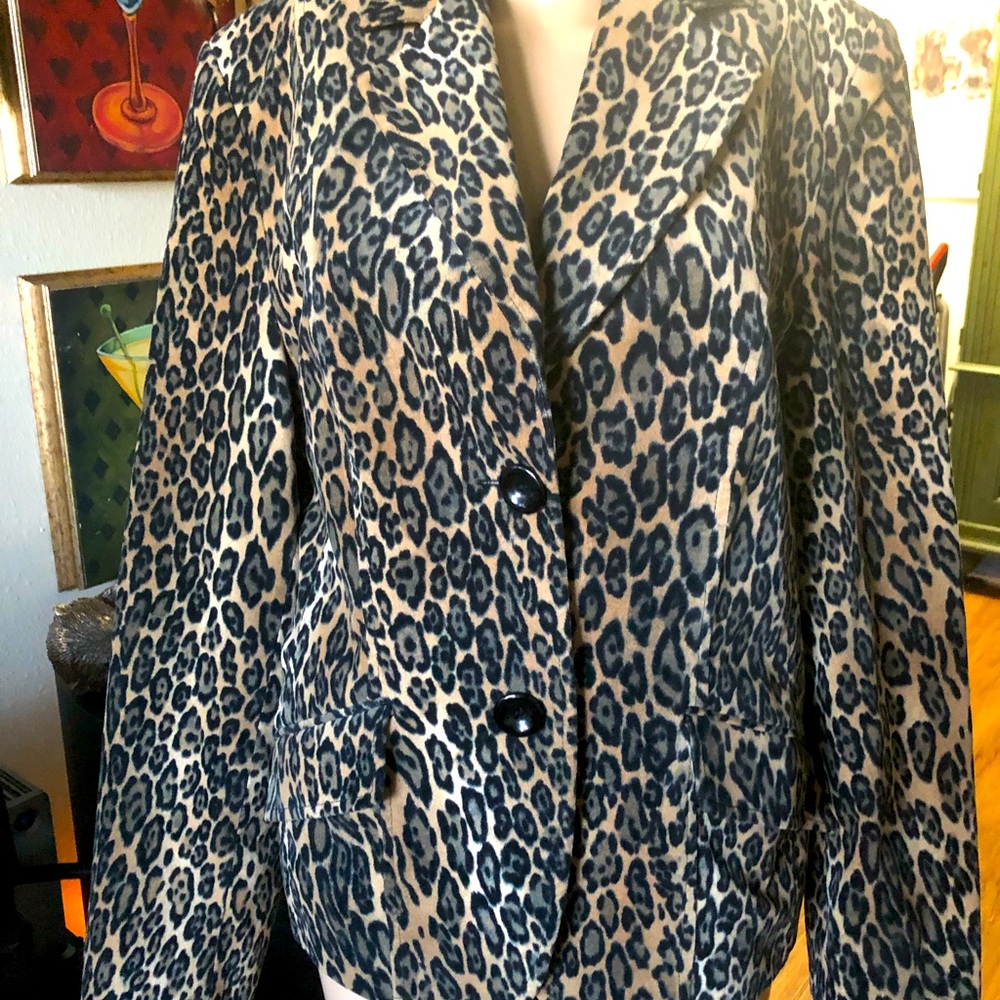 Bianca Leopard Velvety print blazer